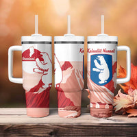 Kalaallit Nunaat Greenland Tumbler With Handle Coat Of Arms Flag Style