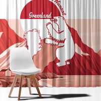 Kalaallit Nunaat Greenland Window Curtain Coat Of Arms Flag Style