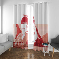 Kalaallit Nunaat Greenland Window Curtain Coat Of Arms Flag Style