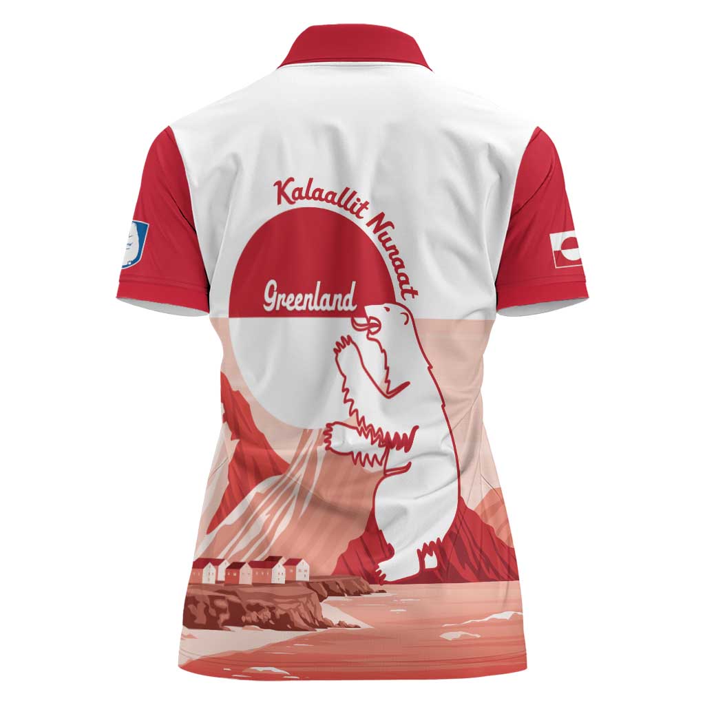 Kalaallit Nunaat Greenland Women Polo Shirt Coat Of Arms Flag Style