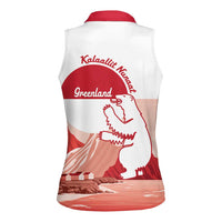 Kalaallit Nunaat Greenland Women Sleeveless Polo Shirt Coat Of Arms Flag Style