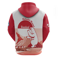 Kalaallit Nunaat Greenland Zip Hoodie Coat Of Arms Flag Style