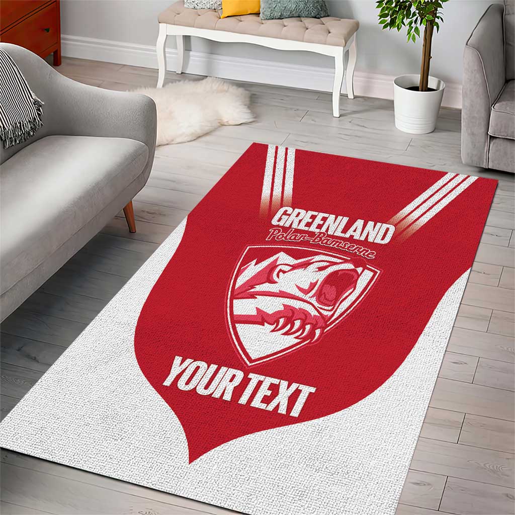 Custom Greenland Football Area Rug Come On Polar-Bamserne