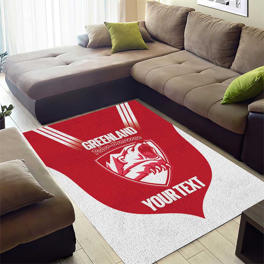 Custom Greenland Football Area Rug Come On Polar-Bamserne