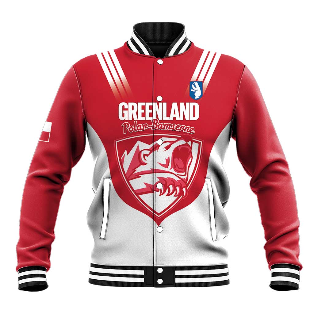 Custom Greenland Football Baseball Jacket Come On Polar-Bamserne