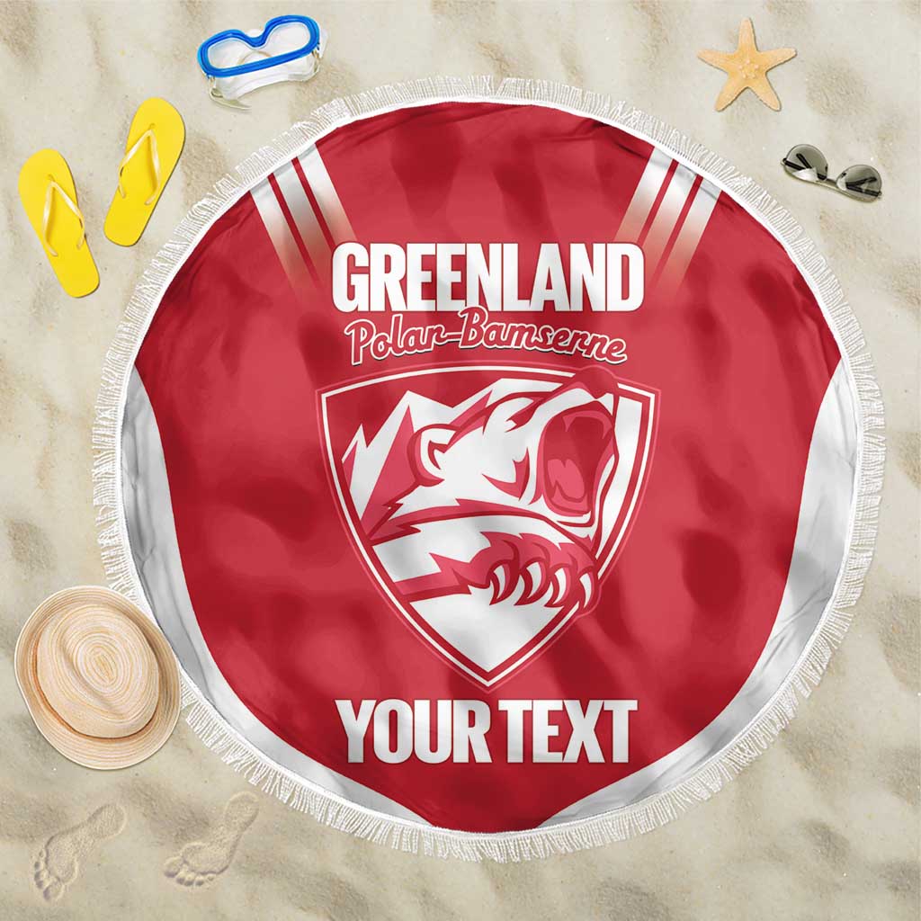 Custom Greenland Football Beach Blanket Come On Polar-Bamserne