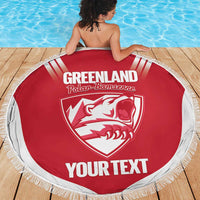 Custom Greenland Football Beach Blanket Come On Polar-Bamserne