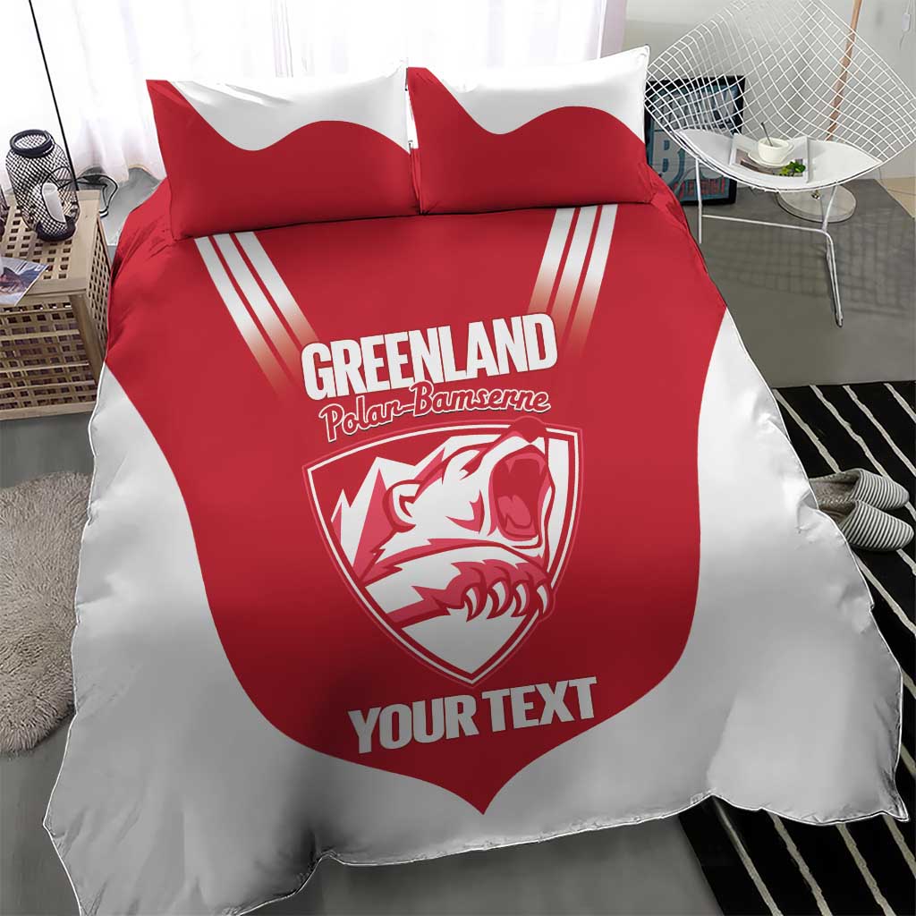 Custom Greenland Football Bedding Set Come On Polar-Bamserne