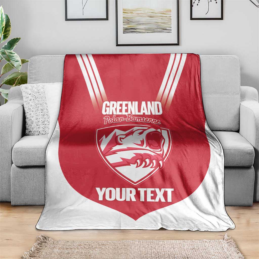 Custom Greenland Football Blanket Come On Polar-Bamserne
