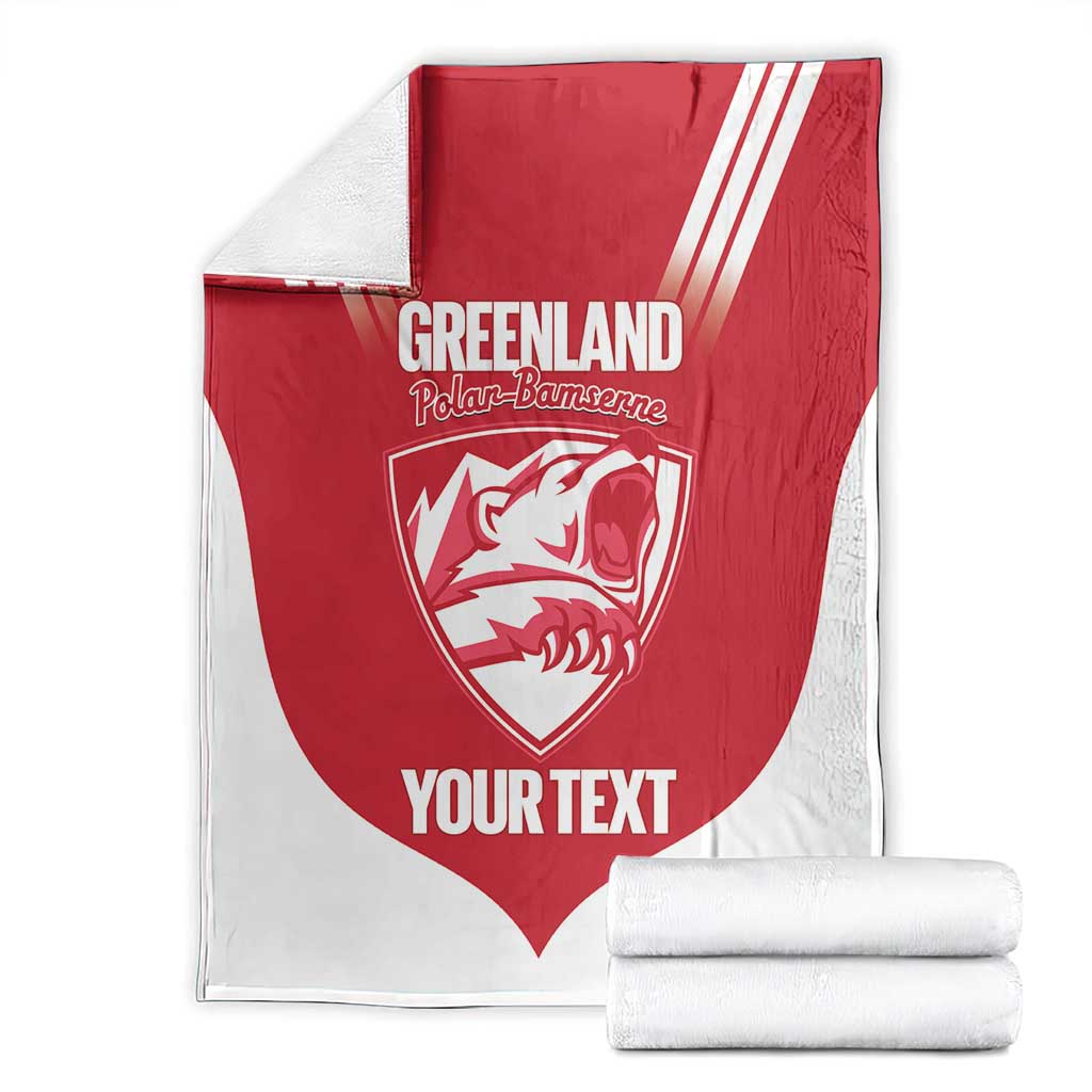 Custom Greenland Football Blanket Come On Polar-Bamserne