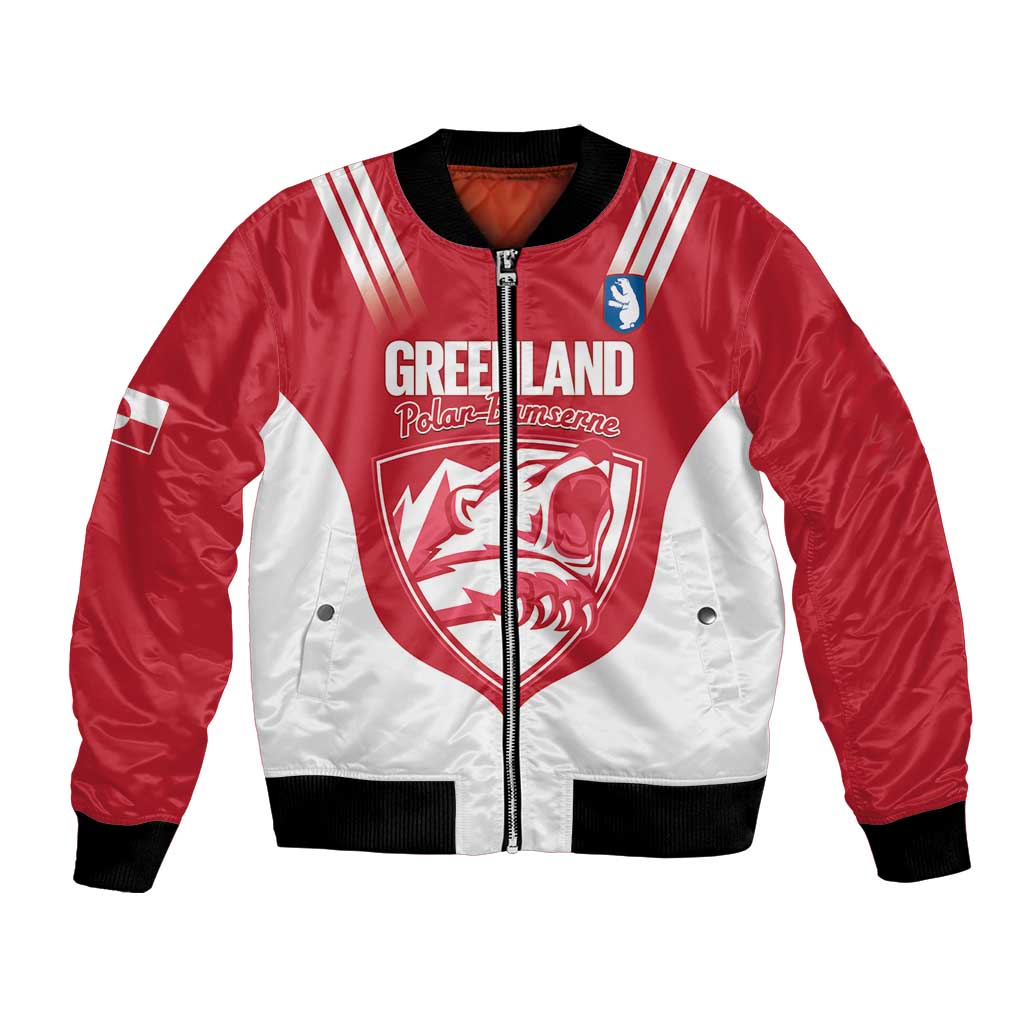 Custom Greenland Football Bomber Jacket Come On Polar-Bamserne