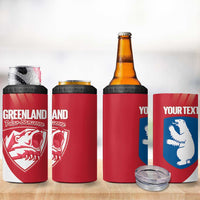 Custom Greenland Football 4 in 1 Can Cooler Tumbler Come On Polar-Bamserne
