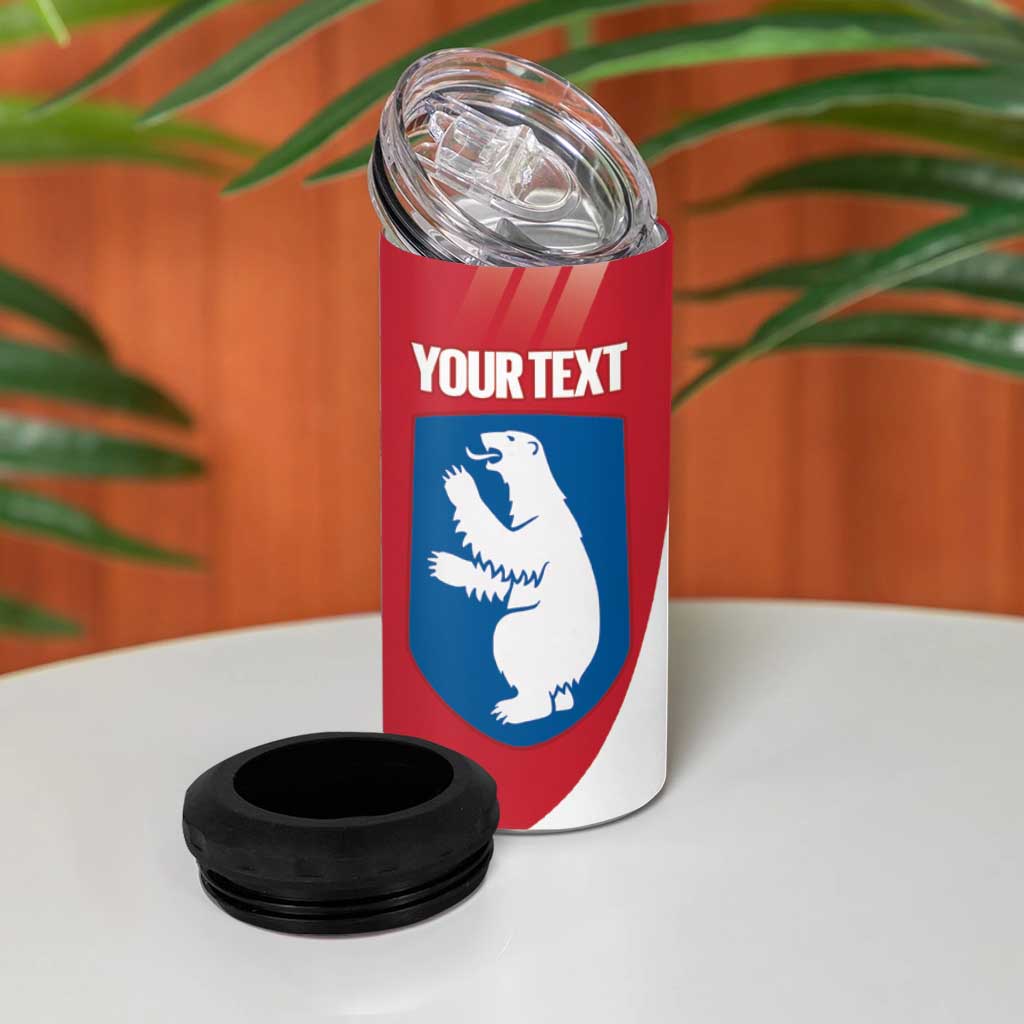 Custom Greenland Football 4 in 1 Can Cooler Tumbler Come On Polar-Bamserne