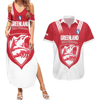 Custom Greenland Football Couples Matching Summer Maxi Dress and Hawaiian Shirt Come On Polar-Bamserne