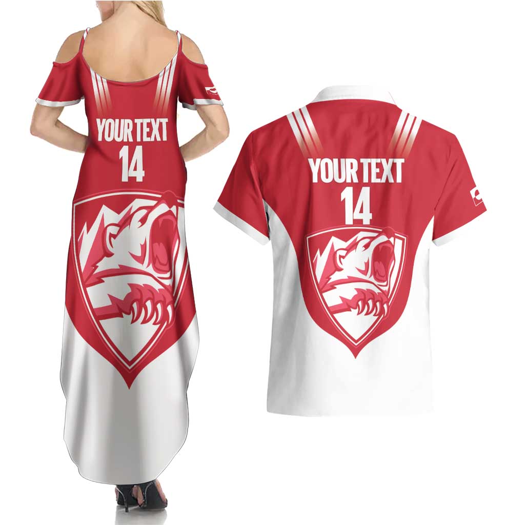 Custom Greenland Football Couples Matching Summer Maxi Dress and Hawaiian Shirt Come On Polar-Bamserne