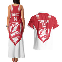 Custom Greenland Football Couples Matching Tank Maxi Dress and Hawaiian Shirt Come On Polar-Bamserne