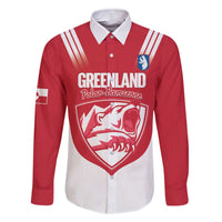 Custom Greenland Football Family Matching Off The Shoulder Long Sleeve Dress and Hawaiian Shirt Come On Polar-Bamserne