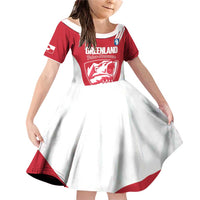 Custom Greenland Football Family Matching Off Shoulder Short Dress and Hawaiian Shirt Come On Polar-Bamserne
