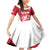 Custom Greenland Football Family Matching Off Shoulder Short Dress and Hawaiian Shirt Come On Polar-Bamserne