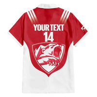 Custom Greenland Football Family Matching Short Sleeve Bodycon Dress and Hawaiian Shirt Come On Polar-Bamserne
