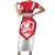 Custom Greenland Football Family Matching Short Sleeve Bodycon Dress and Hawaiian Shirt Come On Polar-Bamserne