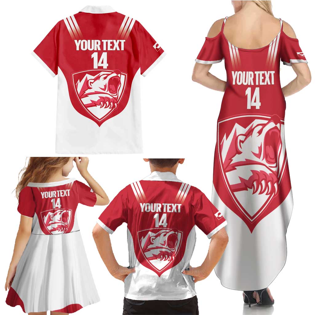 Custom Greenland Football Family Matching Summer Maxi Dress and Hawaiian Shirt Come On Polar-Bamserne