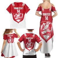 Custom Greenland Football Family Matching Summer Maxi Dress and Hawaiian Shirt Come On Polar-Bamserne
