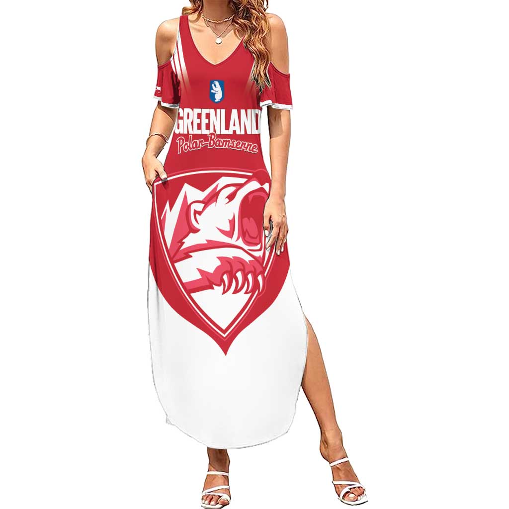 Custom Greenland Football Family Matching Summer Maxi Dress and Hawaiian Shirt Come On Polar-Bamserne