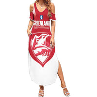 Custom Greenland Football Family Matching Summer Maxi Dress and Hawaiian Shirt Come On Polar-Bamserne