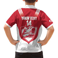 Custom Greenland Football Family Matching Tank Maxi Dress and Hawaiian Shirt Come On Polar-Bamserne