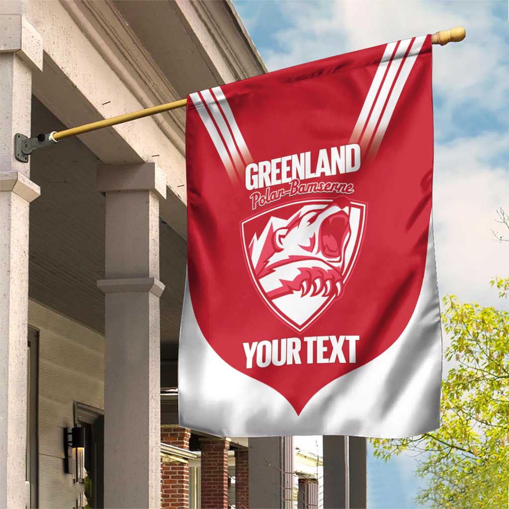 Custom Greenland Football Garden Flag Come On Polar-Bamserne