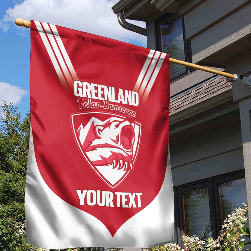 Custom Greenland Football Garden Flag Come On Polar-Bamserne