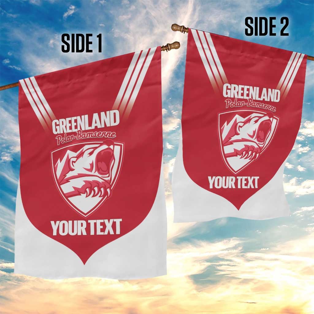 Custom Greenland Football Garden Flag Come On Polar-Bamserne