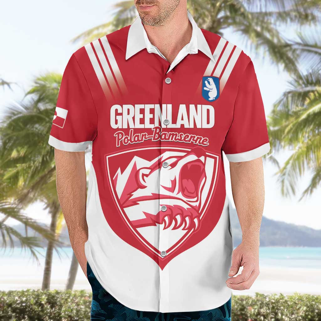 Custom Greenland Football Hawaiian Shirt Come On Polar-Bamserne