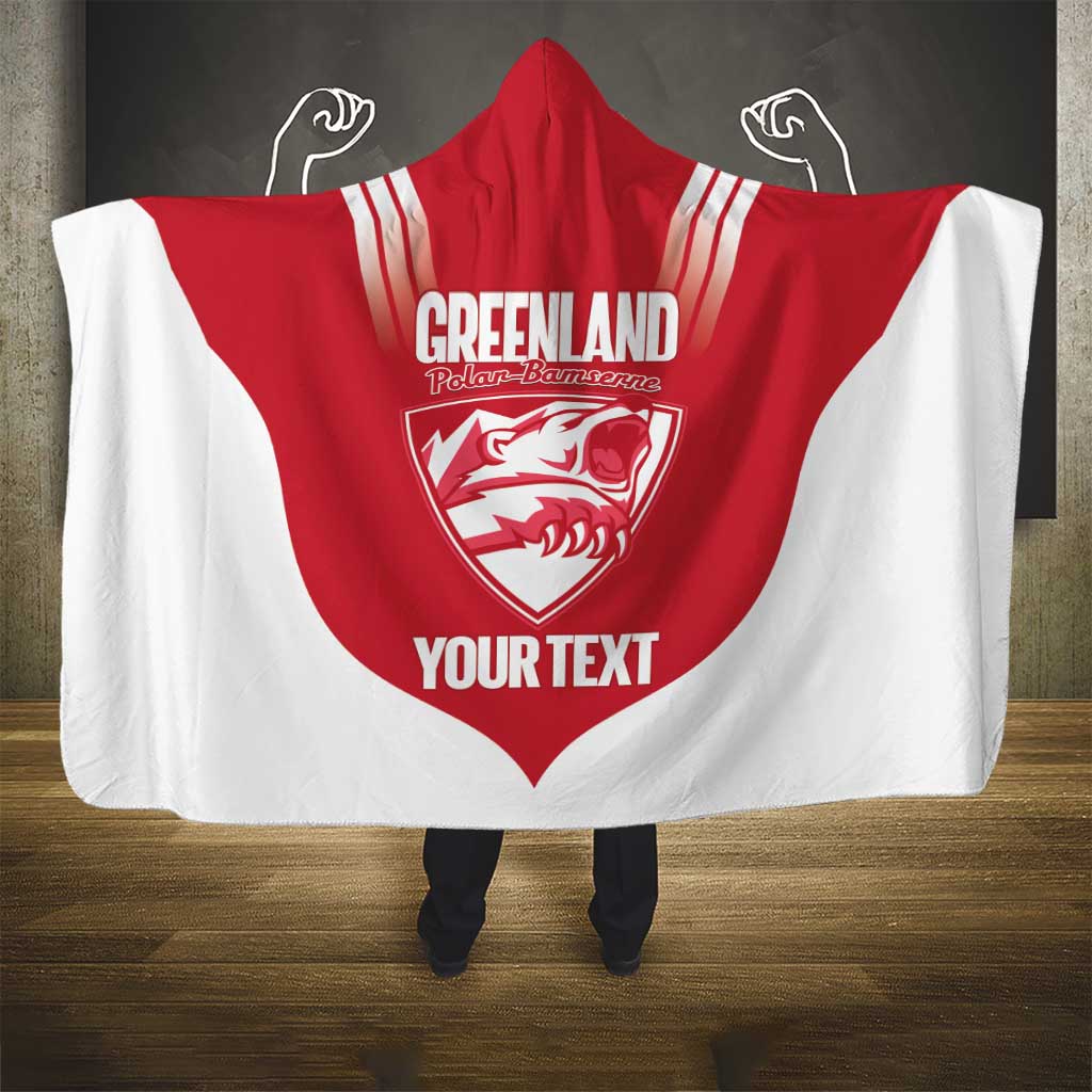 Custom Greenland Football Hooded Blanket Come On Polar-Bamserne
