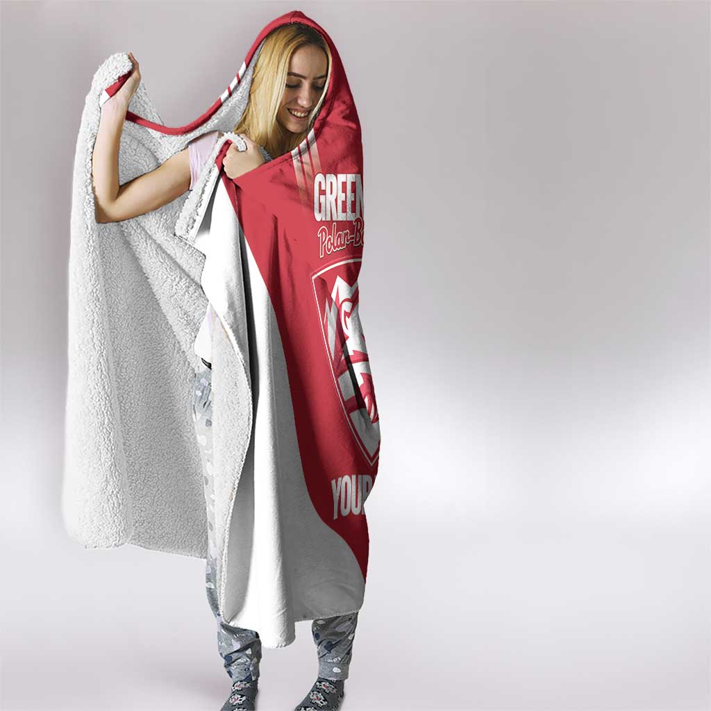 Custom Greenland Football Hooded Blanket Come On Polar-Bamserne