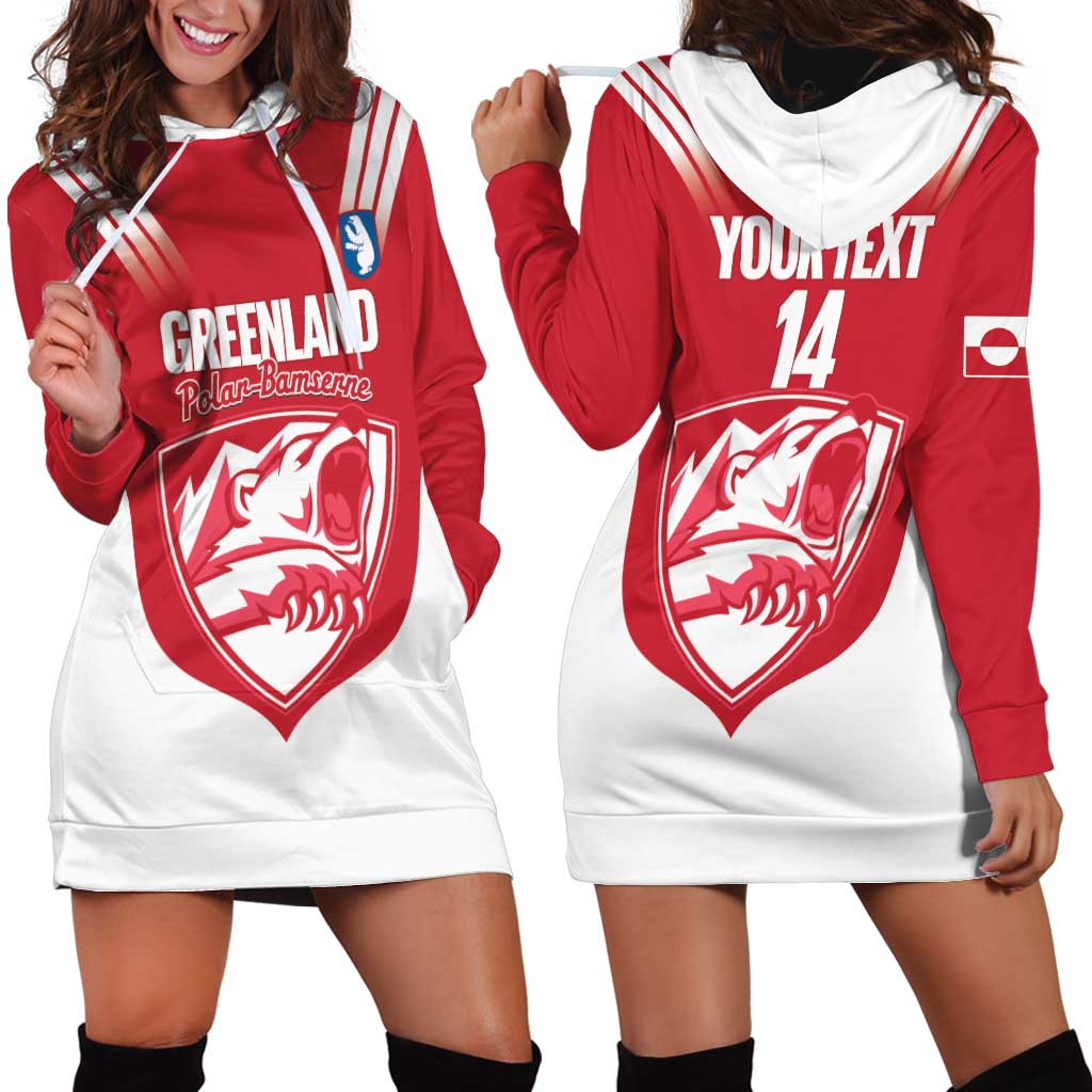 Custom Greenland Football Hoodie Dress Come On Polar-Bamserne