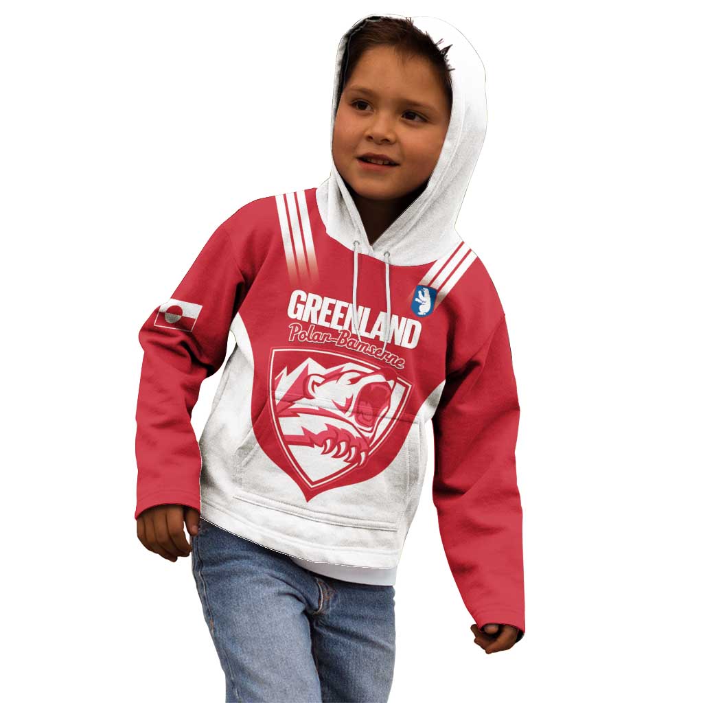Custom Greenland Football Kid Hoodie Come On Polar-Bamserne