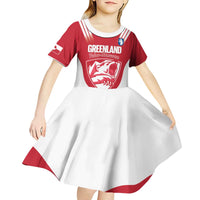 Custom Greenland Football Kid Short Sleeve Dress Come On Polar-Bamserne