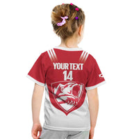 Custom Greenland Football Kid T Shirt Come On Polar-Bamserne