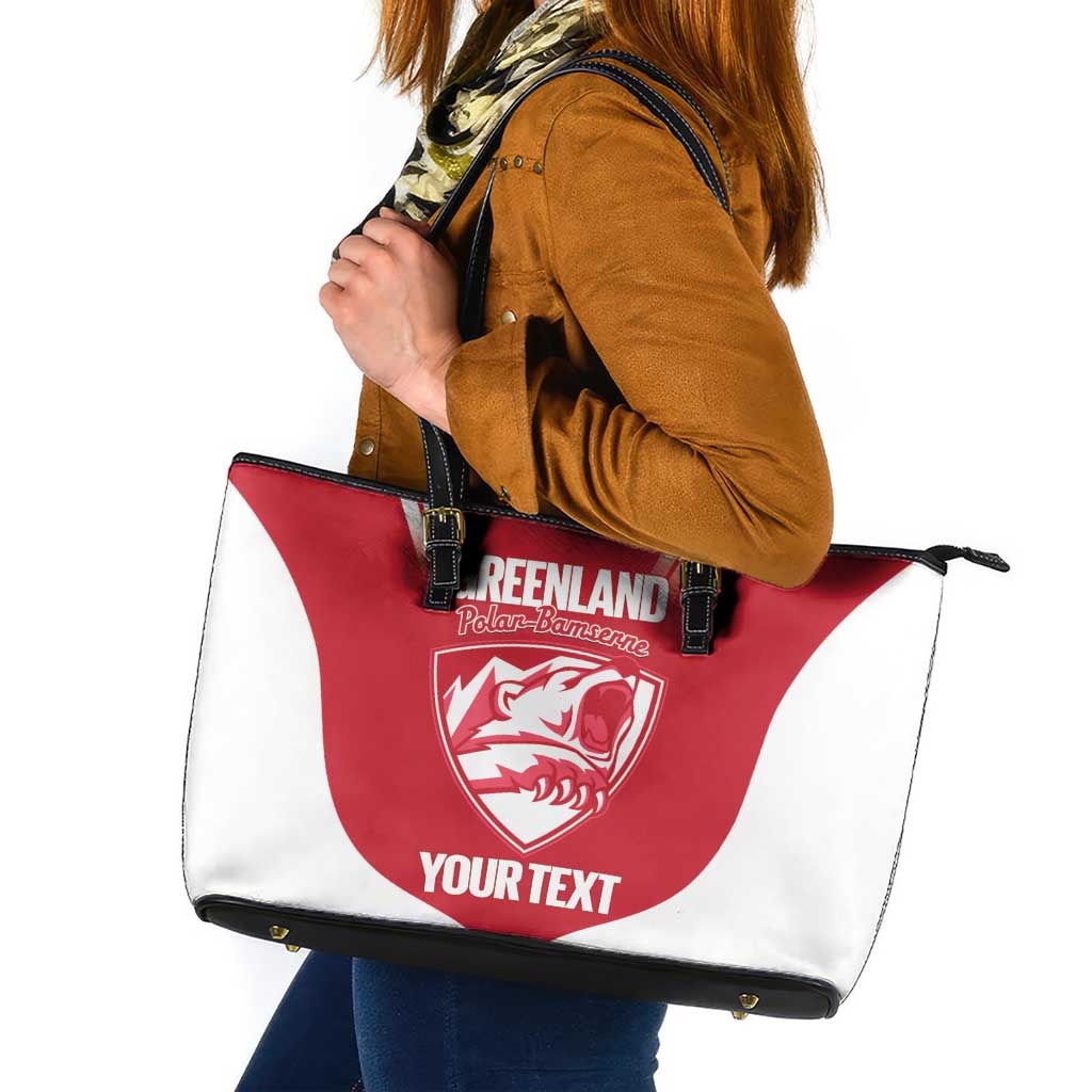 Custom Greenland Football Leather Tote Bag Come On Polar-Bamserne