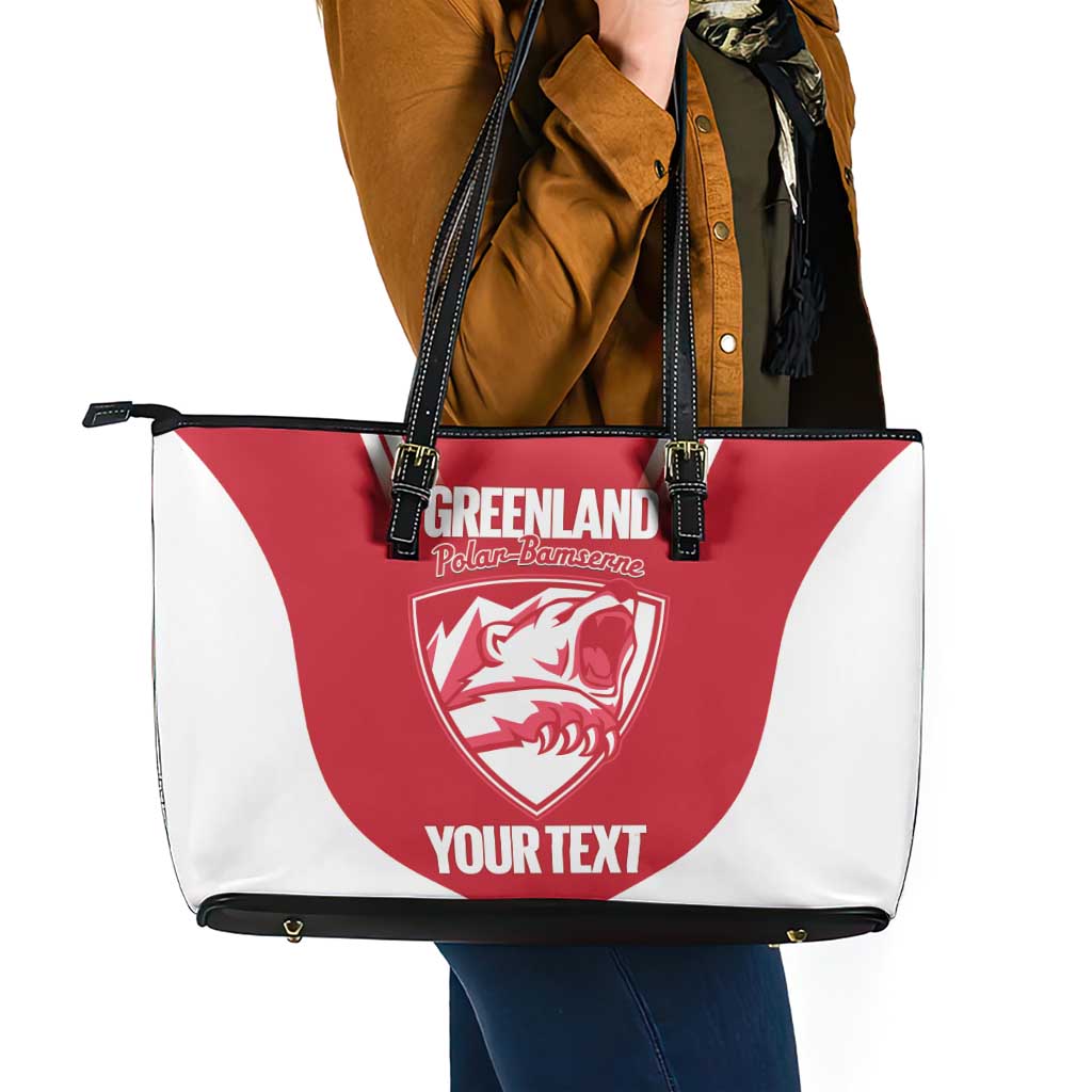 Custom Greenland Football Leather Tote Bag Come On Polar-Bamserne