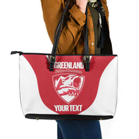 Custom Greenland Football Leather Tote Bag Come On Polar-Bamserne