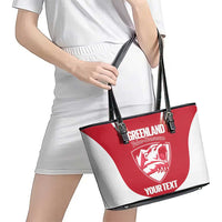 Custom Greenland Football Leather Tote Bag Come On Polar-Bamserne