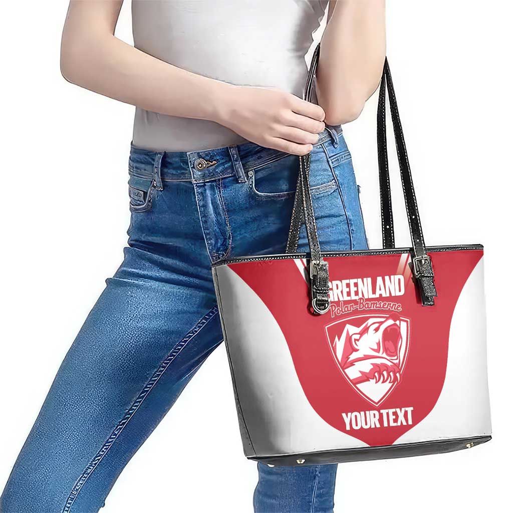 Custom Greenland Football Leather Tote Bag Come On Polar-Bamserne