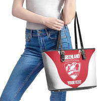 Custom Greenland Football Leather Tote Bag Come On Polar-Bamserne