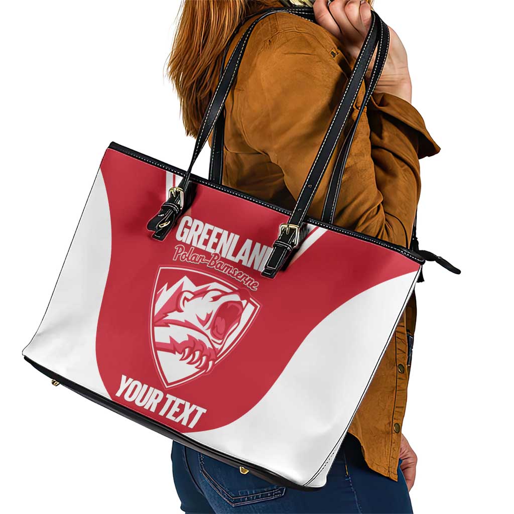 Custom Greenland Football Leather Tote Bag Come On Polar-Bamserne