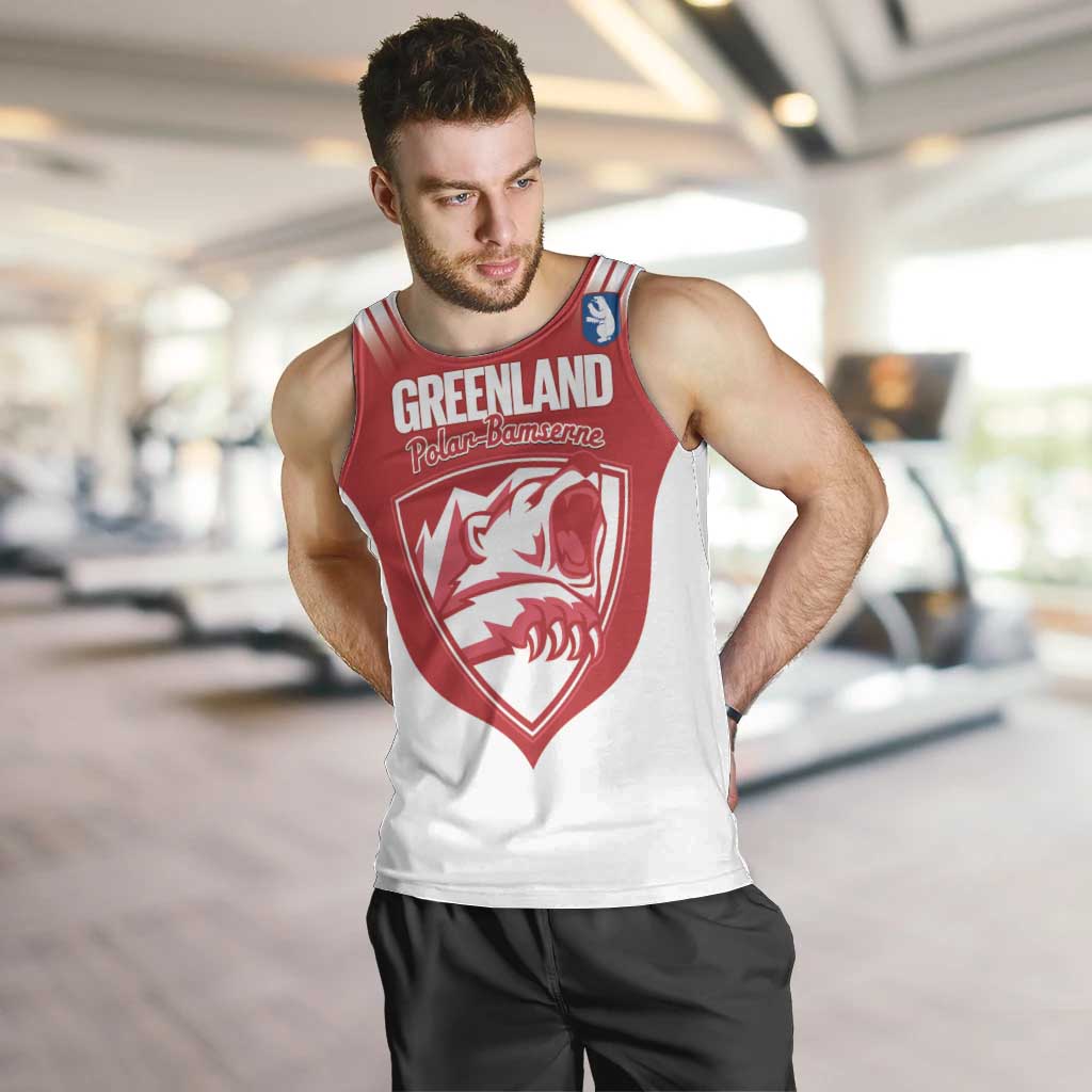 Custom Greenland Football Men Tank Top Come On Polar-Bamserne