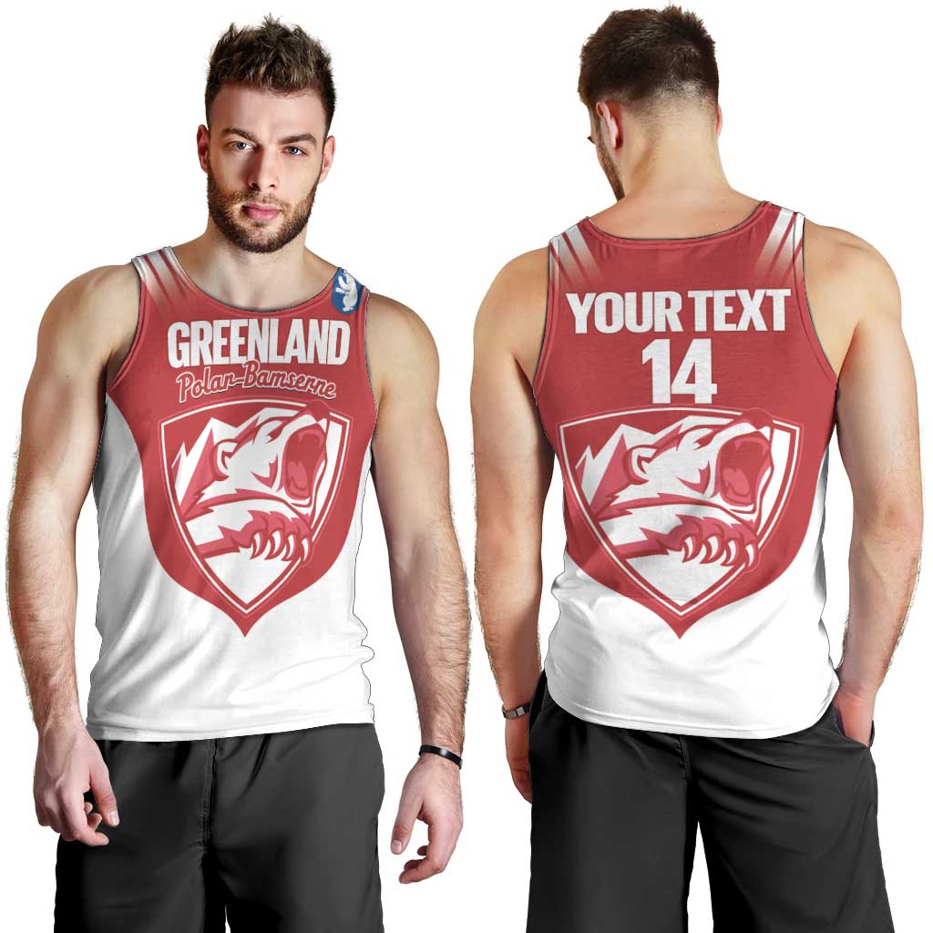 Custom Greenland Football Men Tank Top Come On Polar-Bamserne