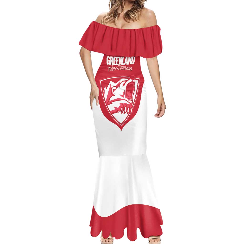 Custom Greenland Football Mermaid Dress Come On Polar-Bamserne